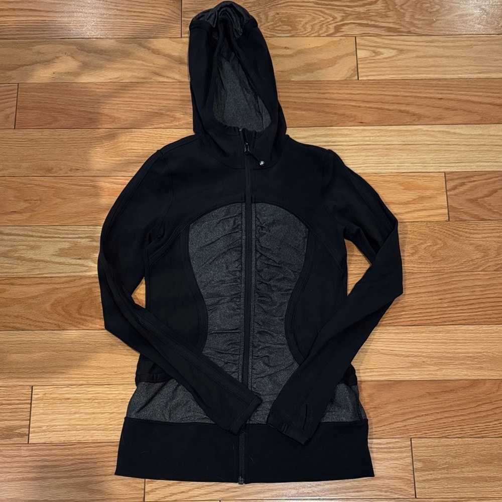 lululemon athletica Black and Gray Women's Scuba Hoodie